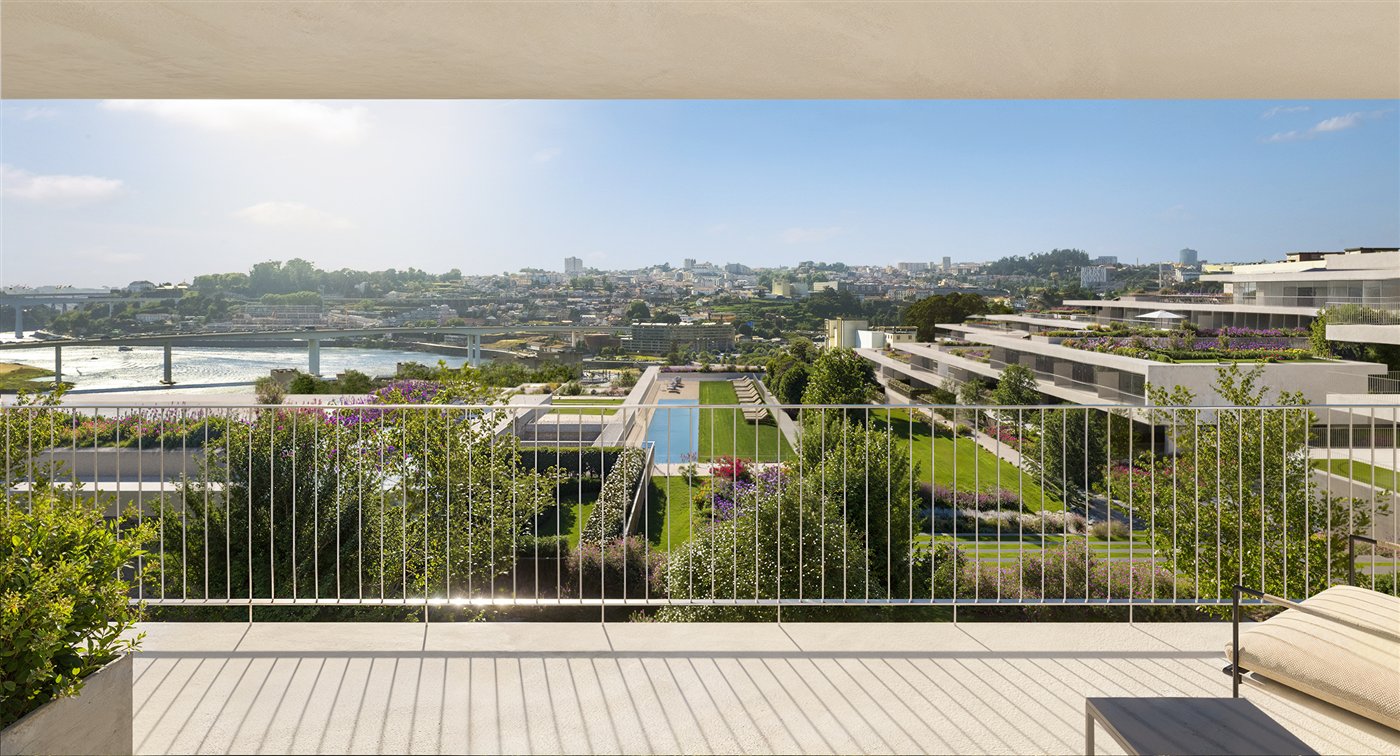 Terrace view over the Douro river and O’rizon Living